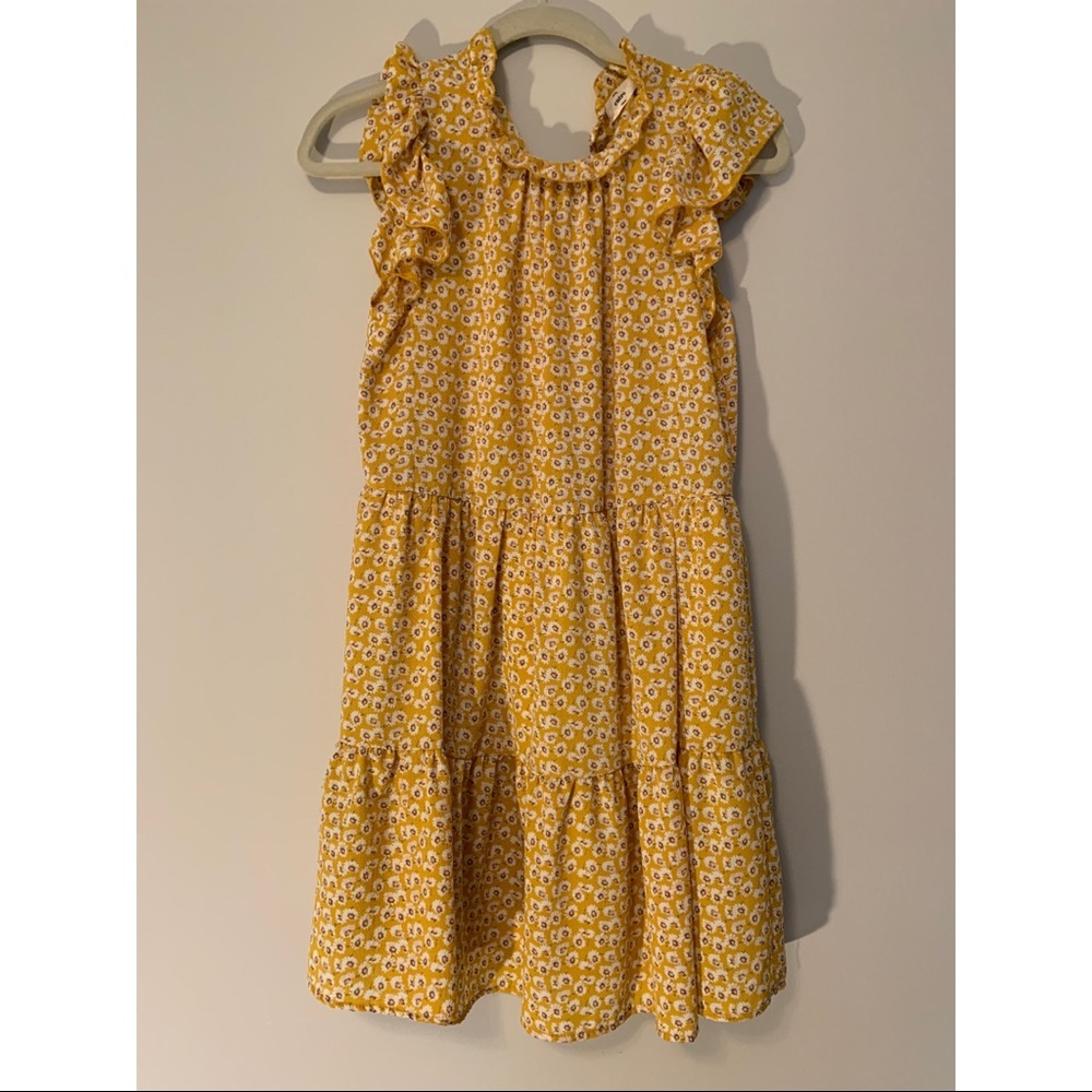 Yellow Floral Tiered Dress Size S